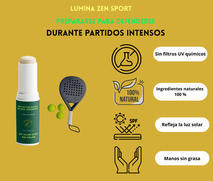 Protector Solar SPF 50 Natural Para deporte al aire libre